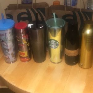 Starbucks tumblers and cups lot of 6 CHEAP!